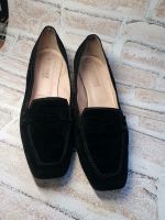 Damen Schlupfschuh Slipper Pumps schwarz Velour Leder  Gr.44 1/2 Bayern - Fischach Vorschau