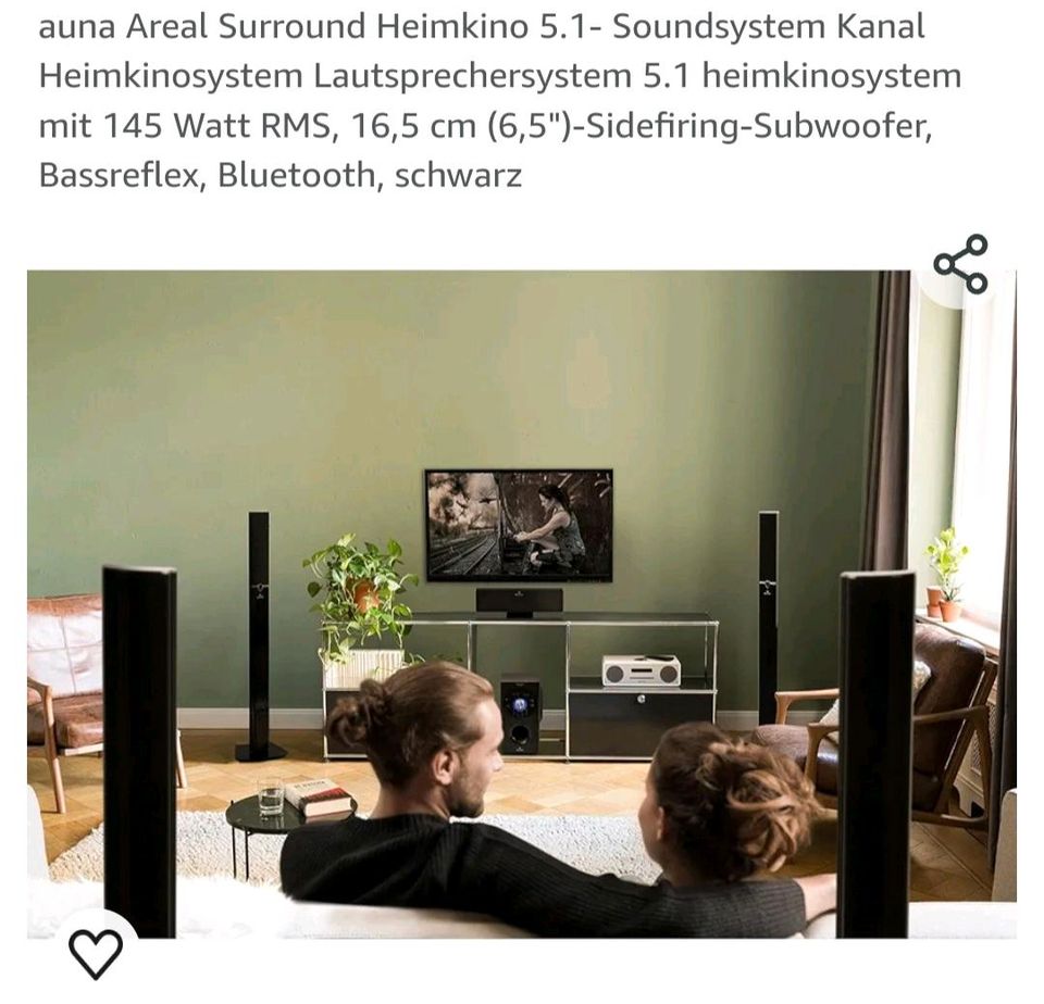 auna Areal Surround Heimkino 5.1- Soundsystem Kanal Heimkinosyste in Hannover