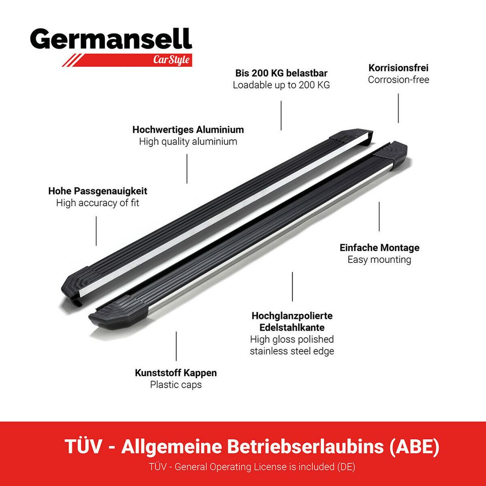 Trittbretter Seitenschweller VW T5 und T6 Bj ab 2003 mit TÜV/ABE in Bremen