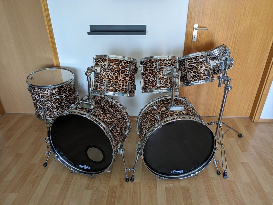 Leoparden Schlagzeug Drums Shellset in Kitzingen