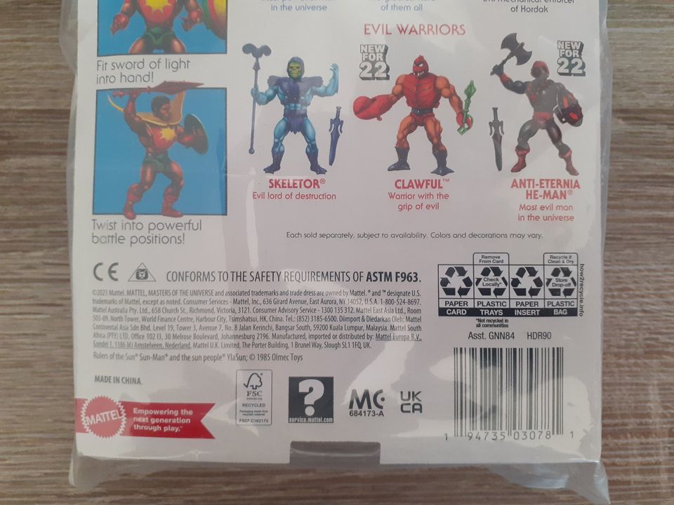 Masters of the Universe SUN-MAN HDR90 US Karte Collector Grade in Bitburg