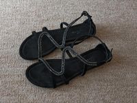 Sandalen Damen schwarz mit Steinen Größe 39 Sachsen-Anhalt - Rogätz Vorschau
