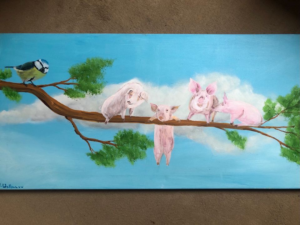 Gemälde, „Alle Schweinchen sind schon da“ in Osnabrück
