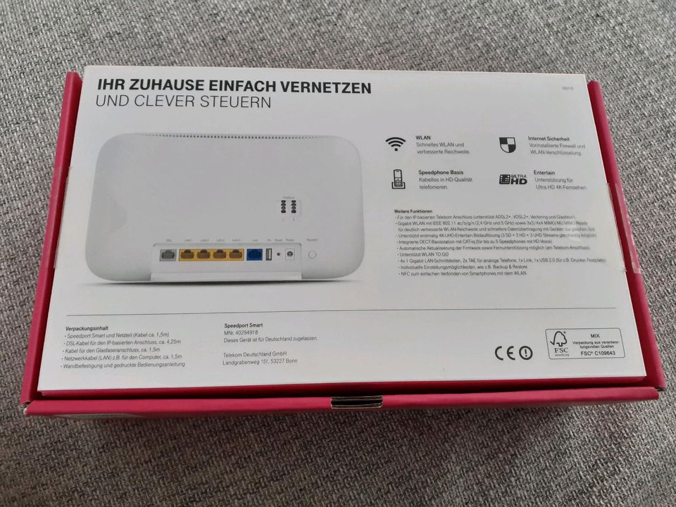 Versandkostenfrei Speedport Smart WLAN Router Magenta Telekom in Herne