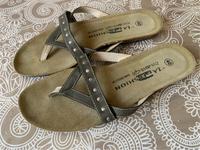 Damen Zehen Sandalen Flip Flop "Up Fashion" taupe Gr. 40 Nordrhein-Westfalen - Bad Laasphe Vorschau
