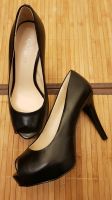 High heels Pumps peep toe schwarz Leder Gr 36 wie neu Dresden - Leuben Vorschau