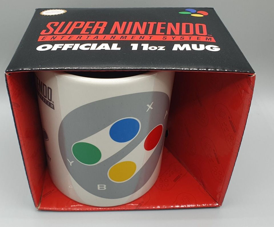 SNES/Super Nintendo 11 oz MUG Tasse Becher grau original NEU/OVP in Riegelsberg