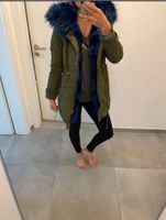 Jacke Mantel Parka winterjacke Kapuze Khaki blau xs s 34 36 blogg Bayern - Kahl am Main Vorschau