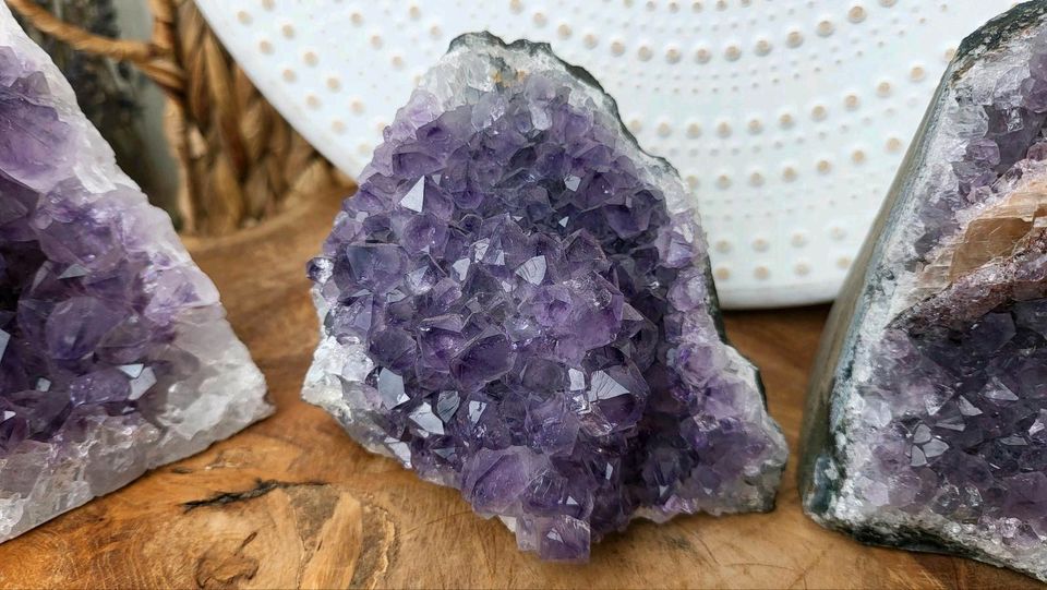 ⚜️ Amethyst Amethystdruse Druse Cluster Calcit Quarz Stufe in Minden