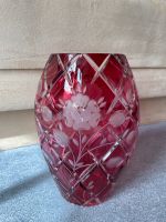 Kristallvase roter Überfang, Schliff sehr gut, 26 cm Thüringen - Ilmenau Vorschau