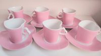 Espresso Kaffee Tassen Set 6teilig rosa weiß Herz Bayern - Rödental Vorschau