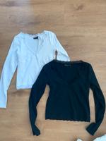 Asos neue langarm Shirts mit Ausschnitt, weiß und schwarz Hessen - Bickenbach Vorschau