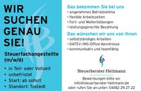 Steuerfachangestellte m/w/d in Tostedt gesucht Niedersachsen - Tostedt Vorschau