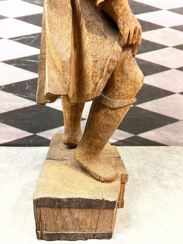 HEILIGENFIGUR HOLZ MASSIV HANDGESCHNITZT HEILIGER ROCHUS 86cm - Versand kostenlos - Wir sind für Sie da lokal in 86830 Schwabmünchen oder online ARTHOME24 in Schwabmünchen