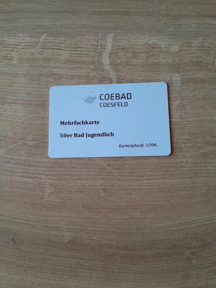 Coebad Coesfeld Mehrfachkarte Jugendliche 6-17 Jahre in Coesfeld