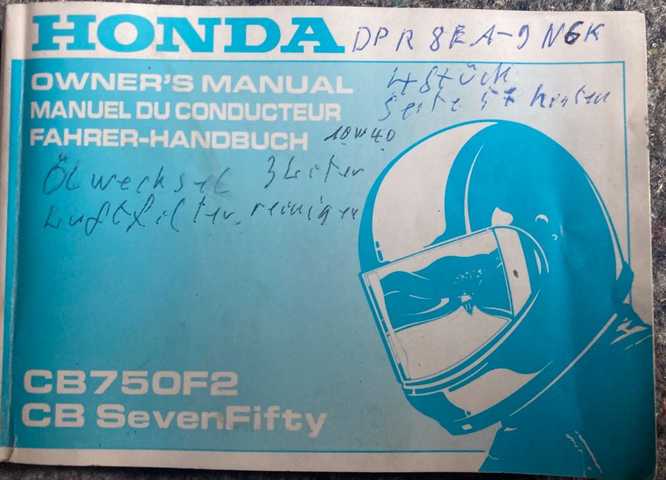 Honda CB750F2. CB SevenFifty  Fahrerhandbuch in Harmstorf