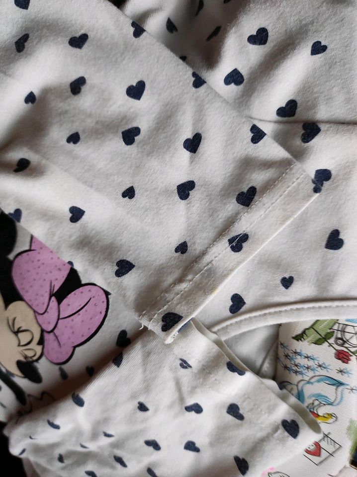Mädchen Kleid Minnie Mouse 128, weiß blau Herzchen in Oetzen
