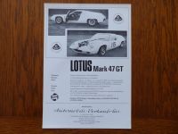 Lotus Mark 47 GT & Lotus Europa - Original Lotus Werbeblatt - TOP Baden-Württemberg - Ingersheim Vorschau
