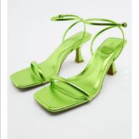 Zara metalic grüne hohe Schuhe Hessen - Hünfeld Vorschau