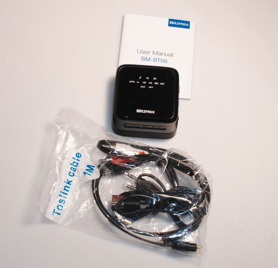 Bluetooth Audio Adapter 5.2 Transmitter Empfänger 2in1 AUX Cinch in Mühlacker