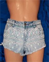 Sexy Jeans Hot Pants Short Gr. M 38/40 Fransen Stickerei H&M Bayern - Fürth Vorschau