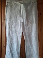 Leinenhose, Kurzgröße 22/44, hellblau gestreift Bayern - Augsburg Vorschau