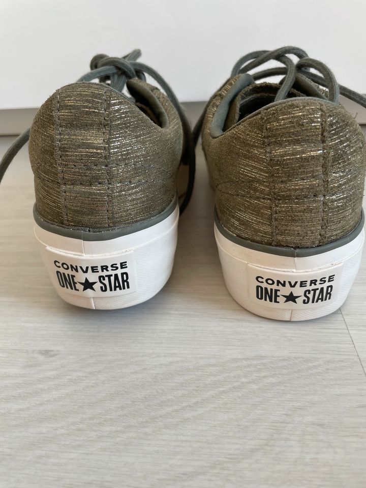 Converse Plateau Sneaker khaki grün glitzer 37 in Kaiserslautern