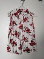 Bluse weiß mit Rosen Gr. 38 Bayern - Illertissen Vorschau