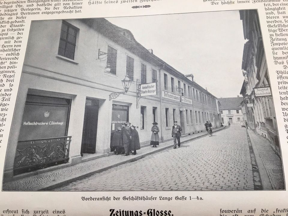 Anhaltischer Staatsanzeiger, Dessau Zeitung, Deutsches Reich 1913 in Dessau-Roßlau