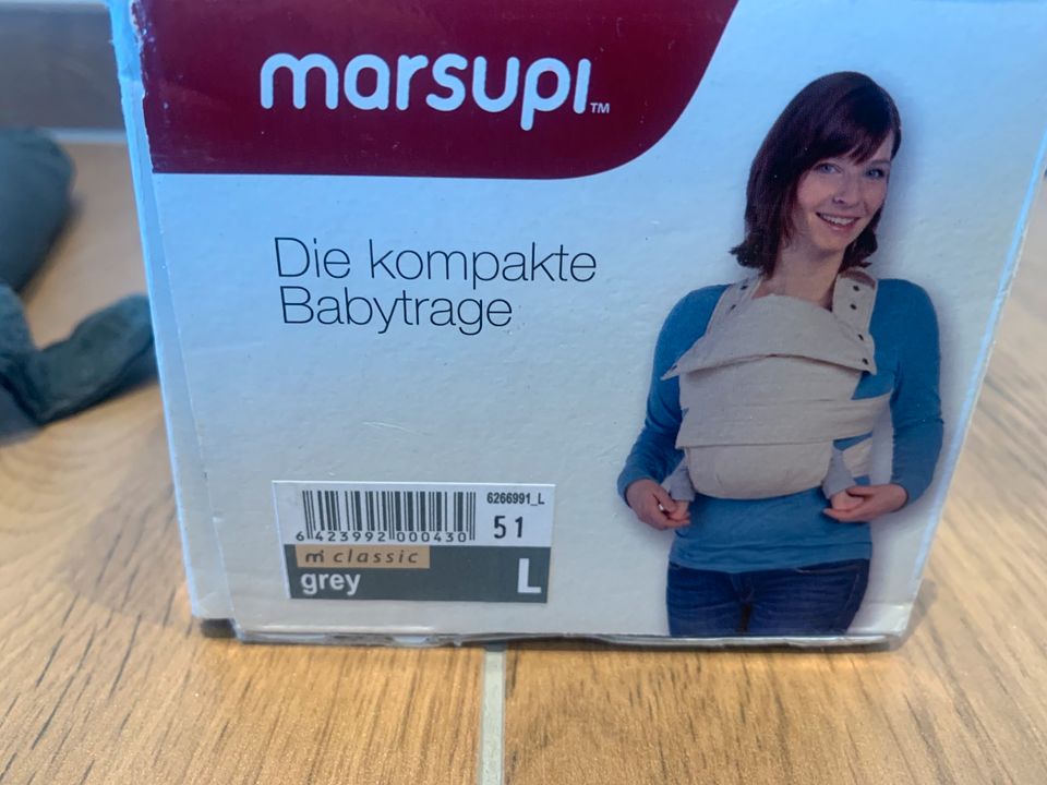 Babytrage Marsupi m Classic, Größe L, Farbe grey in Merzig
