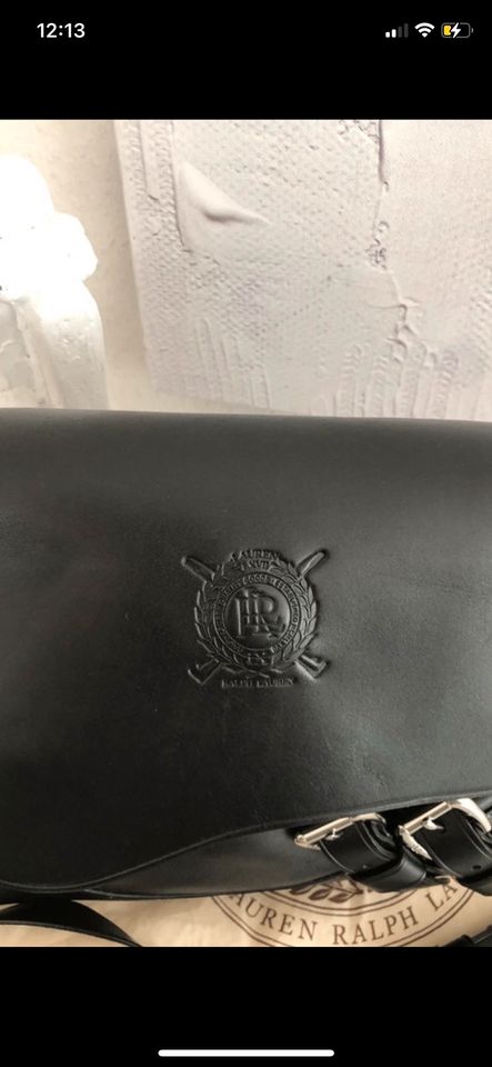 Lauren Ralph Lauren Saddle Bag Tasche Leder schwarz wie neu OVP in Oldendorf (Holstein)