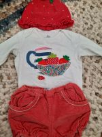 Shirt Bluse Shorts Mütze Set Erdbeere miniboden rot blau 74 80 Niedersachsen - Hameln Vorschau