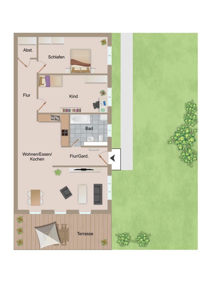 - Erstbezug nach Sanierung - gemütliches Doppelhaus mit Garten in Eberswalde zu vermieten. in Eberswalde