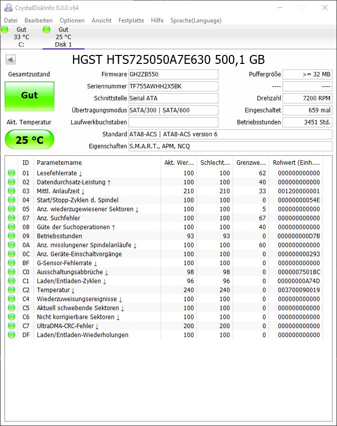 ✅ Festplatte HGST Travelstar Z7K500 500GB 2,5" SATA 6Gb/s ✅ in Neustadt