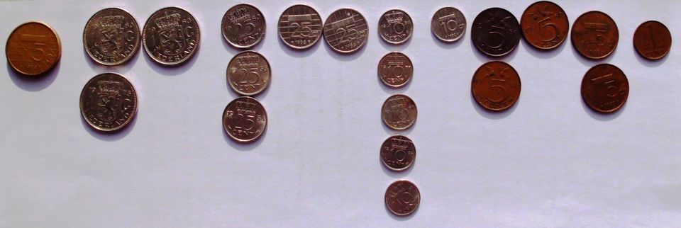 Holland 21 alte Niederland Nederland Münzen, Gulden von 1959-1998 in Senden