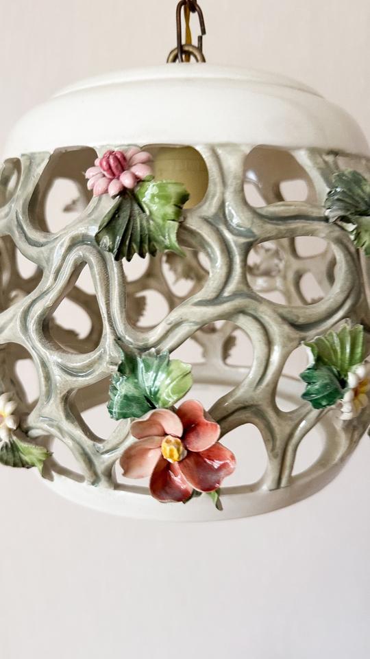 Bassano Capodimonte Lampen Set, antik, vintage, floral, Blumen in München