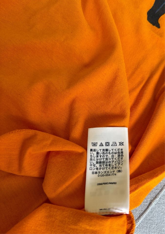 Shirt Landsend mit Wolf Gr. 140/146 orange in Dresden