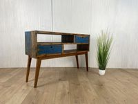 Boatwood by WMK # Besondere Konsole aus altem Bootsholz mit Schubladen, ein handgefertigtes Unikat aus massivem Teakholz # Kommode Sideboard Schrank Garderobe Ablage Flurkommode Industrial Upcycling Friedrichshain-Kreuzberg - Friedrichshain Vorschau