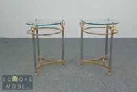 Vintage Beistelltisch Retro Glas Tisch Coffee Table Messing Couch Berlin - Lichtenberg Vorschau