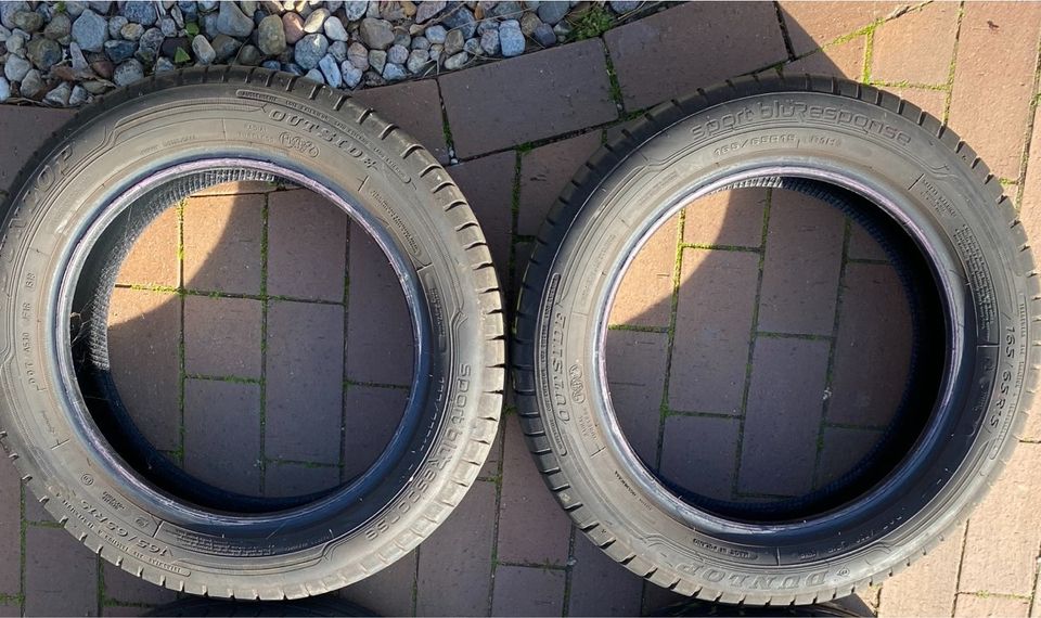 2x Dunlop Sommerreifen sport bluresponse 2x165/65 R15 fast neu in Elbe-Parey