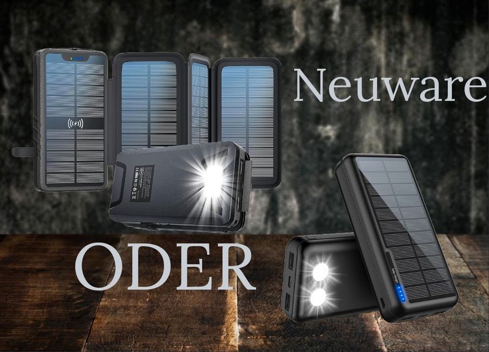 ⭐Neu | Solar PowerBank | 26800mAh | Solarpanel | Outdoor in Augsburg