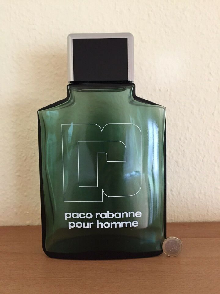 *RAR* Paco Rabanne Pour Homme 1000 ml Flakon FACTICE 2010er Glas in Ingelheim am Rhein