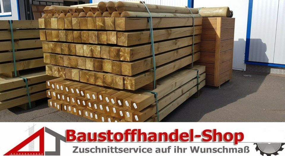 Holzpfosten 9x9cm Vierkantpfosten Palisade Pfosten Zaunpfosten in Winnweiler