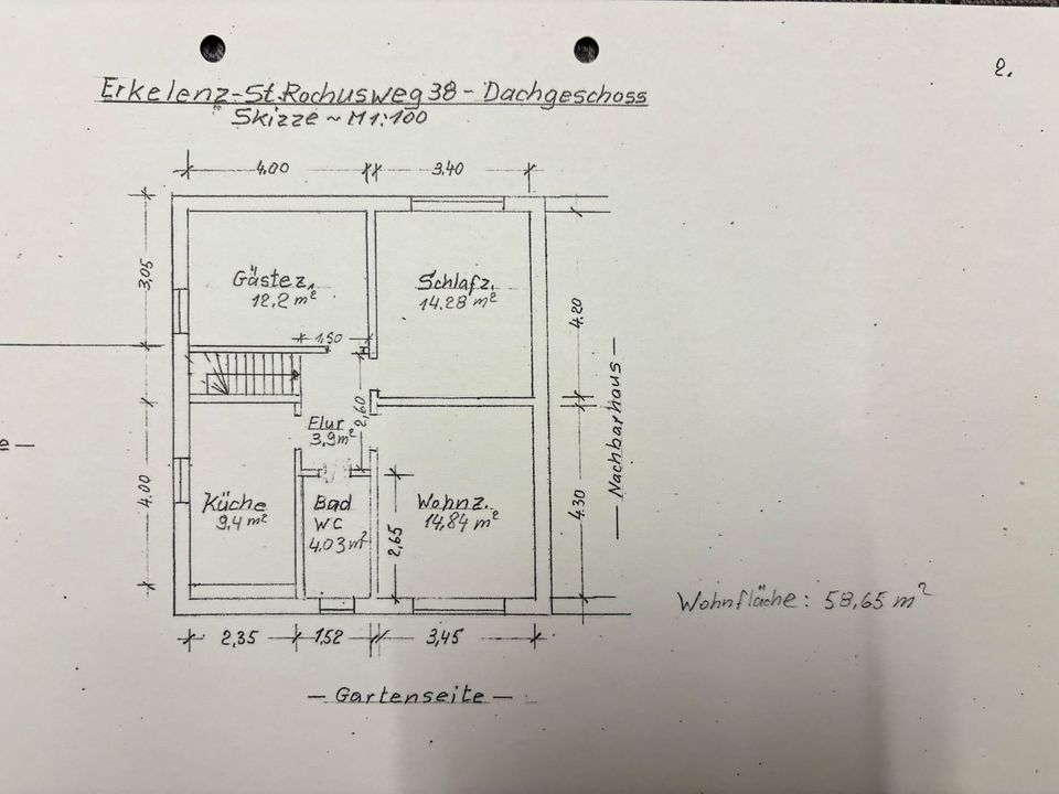 Doppelhaushälfte mit großem Garten und großer Garage in Erkelenz