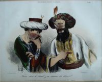 Aquarell Lithografie Karikatur von Daumier Bielefeld - Brackwede Vorschau