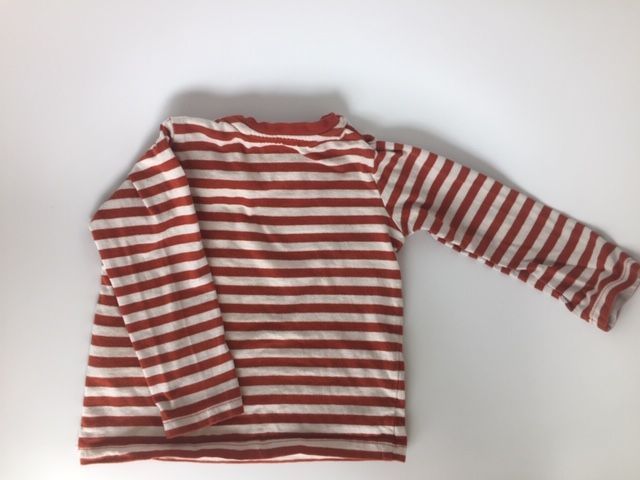 Lupilu, Longsleeve, Größe 74/80, weiß/rot gestreift in Bönnigheim