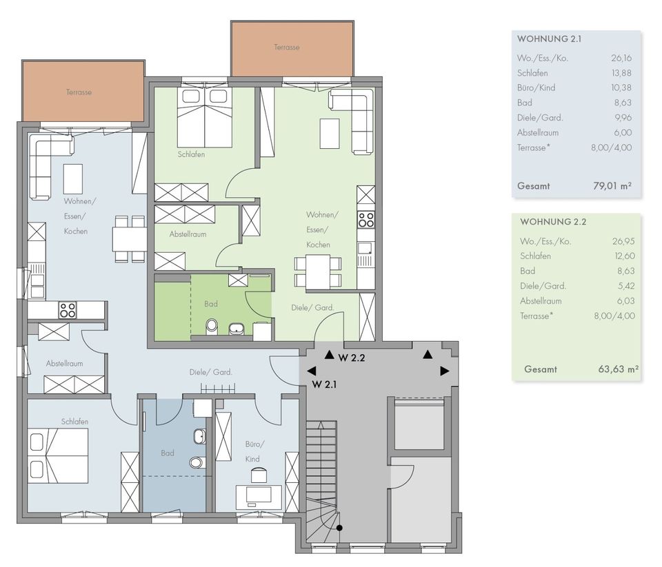 3-Zimmer-Neubauwohnung in Lindhorst in Lindhorst