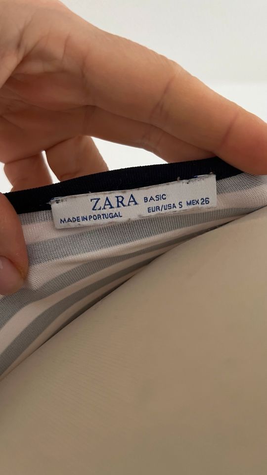 Zara Langarm Top Stretch Streifen 36 Marine Matrosenshirt in Lünen