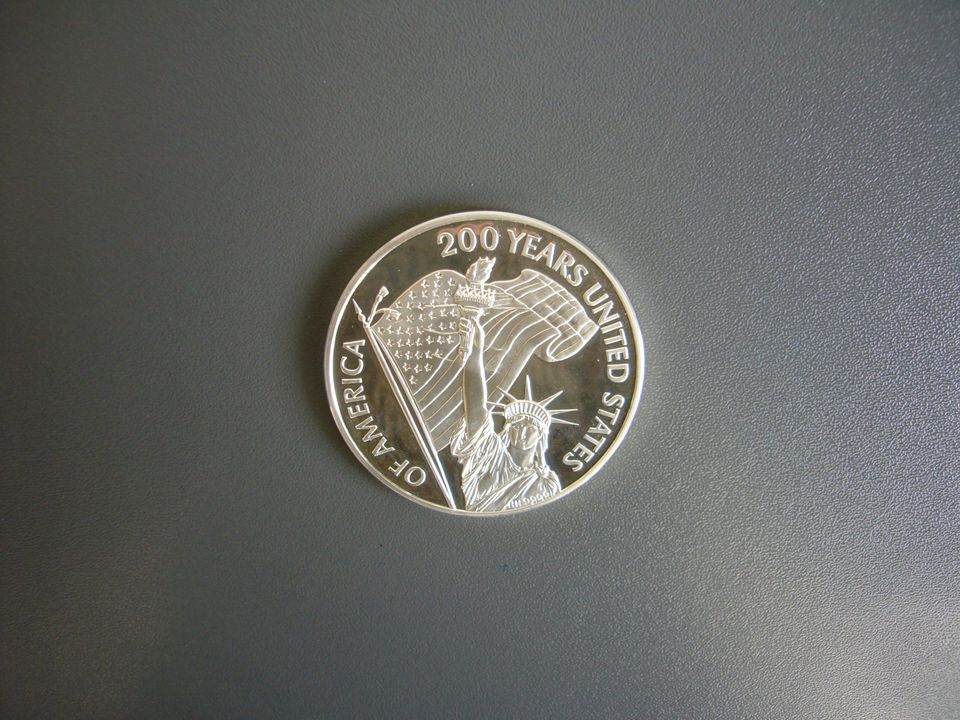 50g Feinsilber Medaille 200 Jahre Vereinigte Staaten von Amerika in München