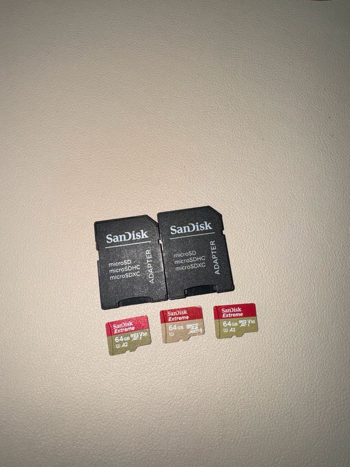 3x 64GB SanDisk Extreme Speicherkarten (microSDXC) in Bergheim